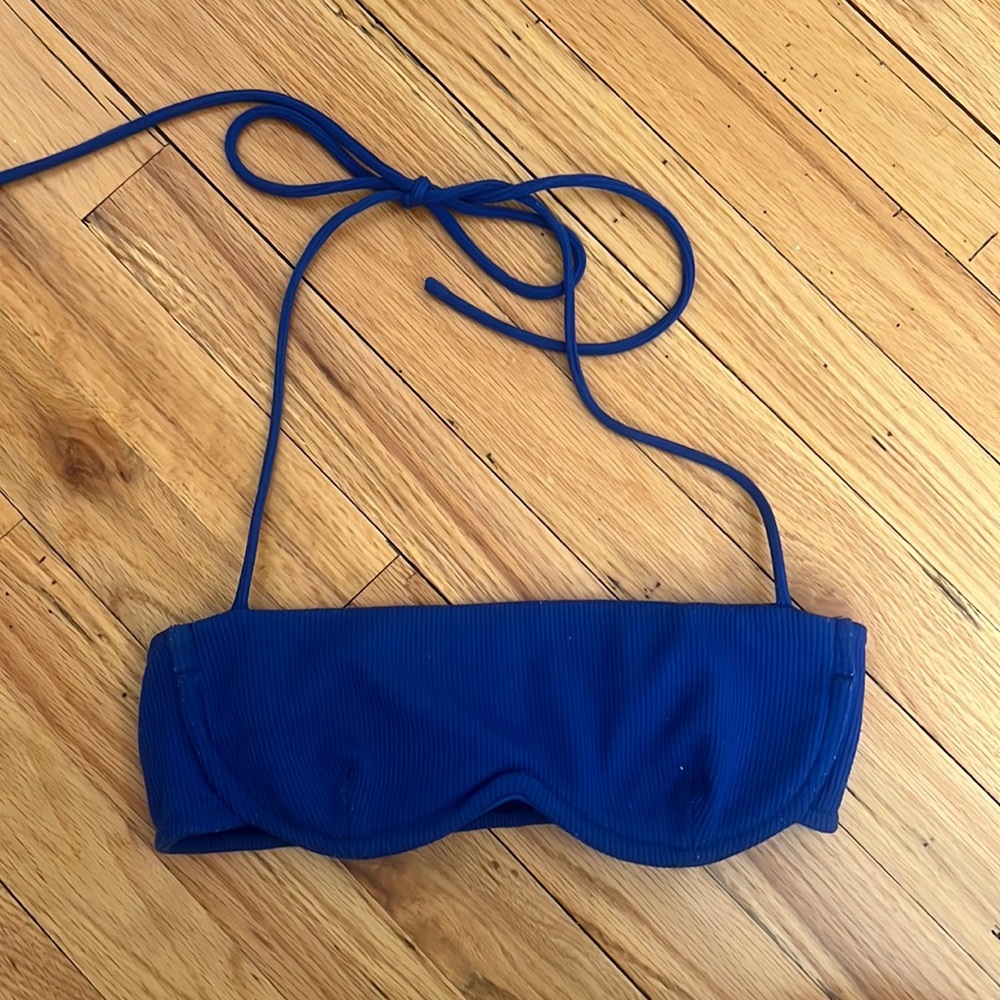 Blue bra top